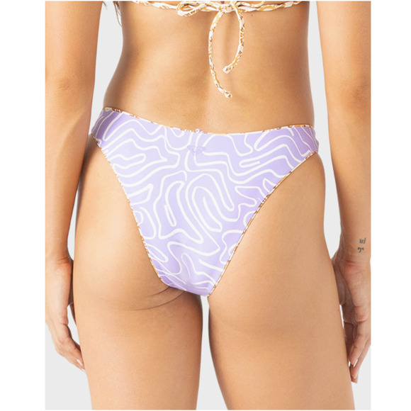 Roxy Sunshine State of Mind Scoop Cheeky Bikini Bottoms NWT Large REVERSIBLE - Picture 7 of 8